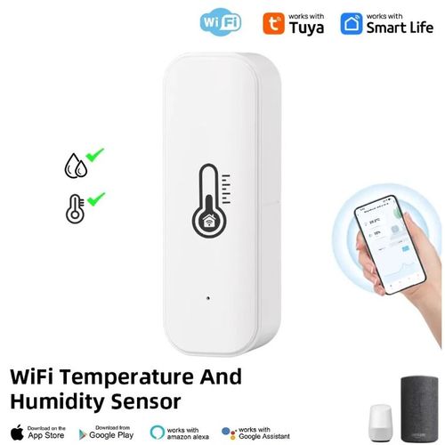 Thermomètre d'humidité de température Tuya Smart WiFi pour Alexa ou Google  Home