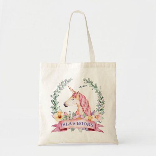 product_image_name-Generic-Large Magic Unicorn Bag with Floral Library Bac Unique, haute qualité-1