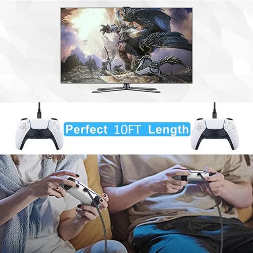 product_image_name-Otvo-Cable USB Chargeur pour manette PS5 DualSense manette XBOX Nintendo Switch PRO Lite - Extra long 3M -4