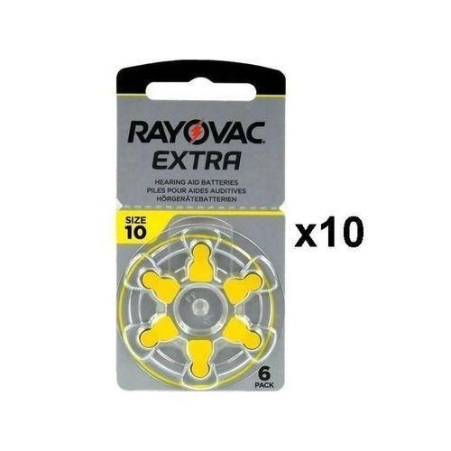 product_image_name-Rayovac-Lot de 10 Boites, 10x6 Piles Aide Auditive 1.45v Size 10, Zing Air S10 PR70-2