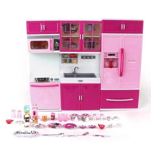 product_image_name-Generic-Ensemble de cuisine avec poupée pour filles, meuble de cuisine, Jeu de cuisine moderne-3