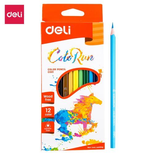 Deli 24 Paquets de Crayons de Couleur (12 couleurs) EC00100 à prix pas cher