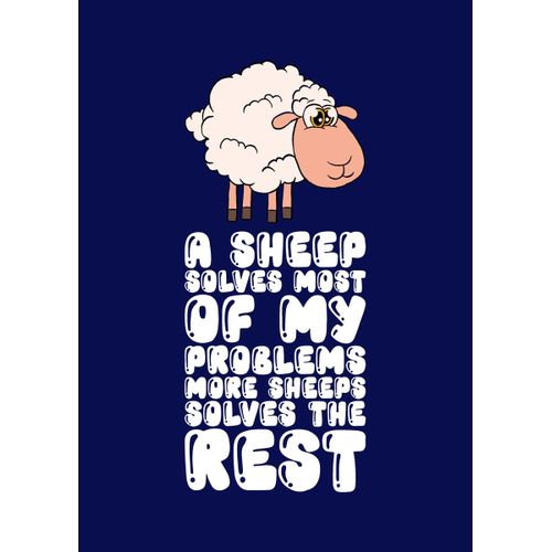 product_image_name-Generic-A sheep solves my problems  Poster Chambre Haute Qualité-1