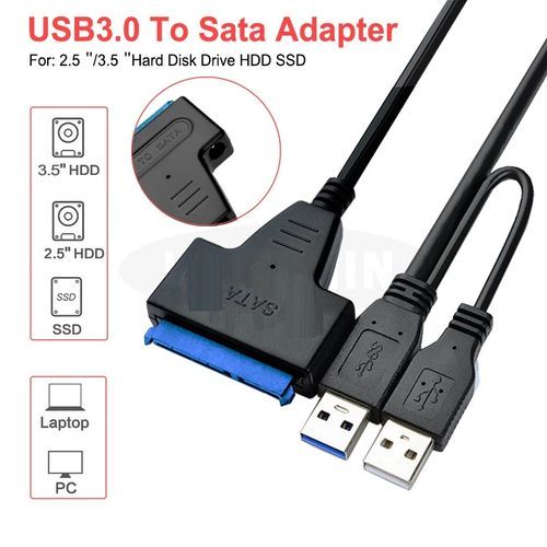 Generic Adaptateur USB vers SATA pour disque dur 2.5 / 3.5 à