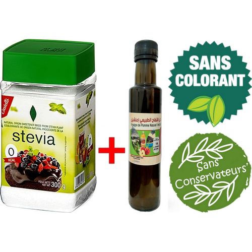 product_image_name-Castello-ستيفيا بدون غلوتين بدون سكر 300 غرام + خل التفاح طبيعي 250مل-1