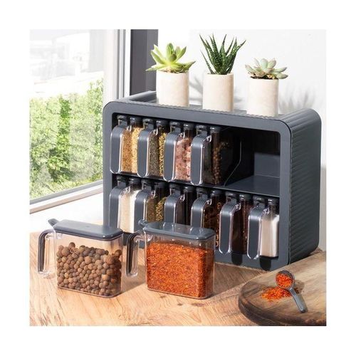 product_image_name-Generic-Etagere à Epices, Ensemble de 12 Boites Pot à épices avec cuillère, Organisateur Rangement mural Adhésif puissant-1