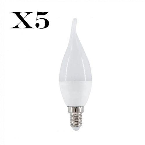 Generic 5 Pcs Led Bougie Ampoule Lumière Lampe E14 lumière jaune à prix pas  cher