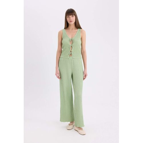 product_image_name-Defacto-ديباردور من قماش وافل قصة عادية برقبة V-2