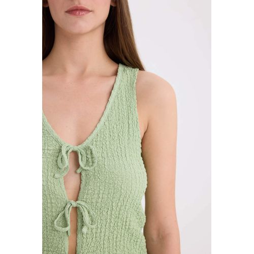 product_image_name-Defacto-ديباردور من قماش وافل قصة عادية برقبة V-5