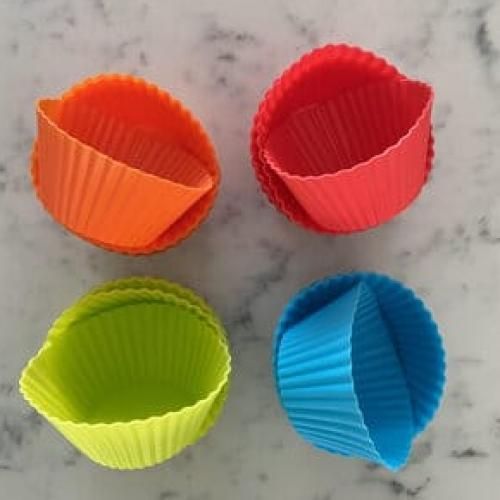 Caissettes en silicone pour mini cupcakes 12 pièces, mini cas de cupcake, moule à