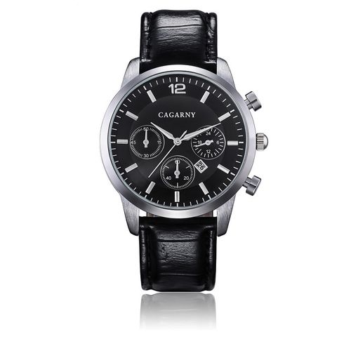Cagarny Hommes Montres de Marque de Luxe en Cuir prix pas cher