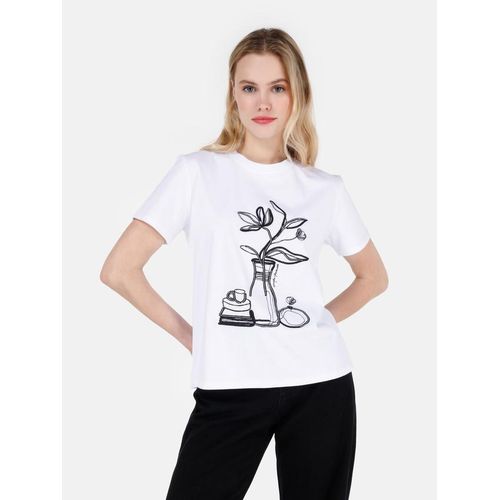 product_image_name-Colins- T-shirt à manches courtes Blanc Pour Femme-1