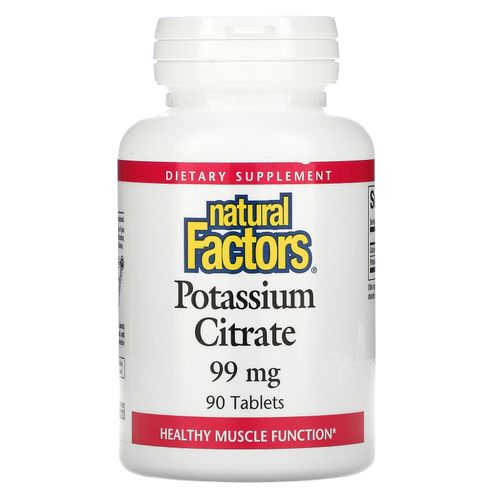 product_image_name-Natural Factors-Potassium -- Vegans --  99 mg --  90 comprimés-1