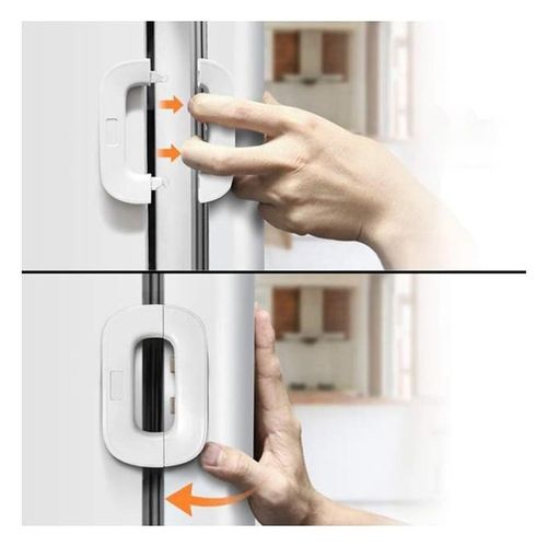 product_image_name-Generic-قفل أمان متعدد الوظائف لباب الفريزر أو الثلاجة للأطفال الصغار، أبيض-6