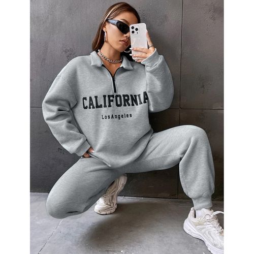 Generic Survêtement 2 Pièces Ensemble Jogging Hoodies Femmes Ref 57 - Gris  à prix pas cher