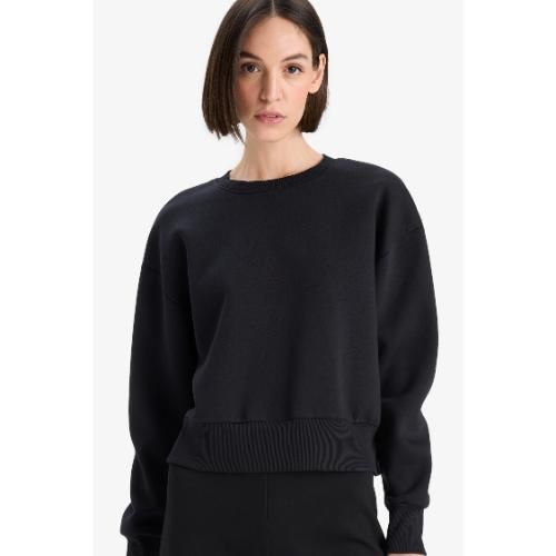 product_image_name-Defacto-Woman Boxy Fit Sweat Shirt - Black - D5135AX-1