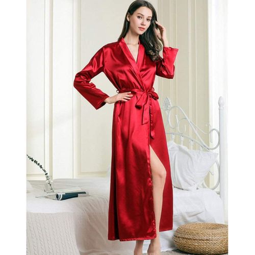 Mara Sho Robe De Chambre Satin Femme Saint Valentin Lingerie Sexy