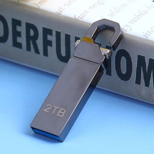 Clés USB 2 To Clé USB Clé en métal étanche Clé USB Couleur: Argent 2 To