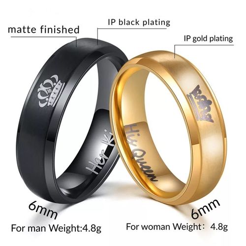 Bague couple on sale king queen