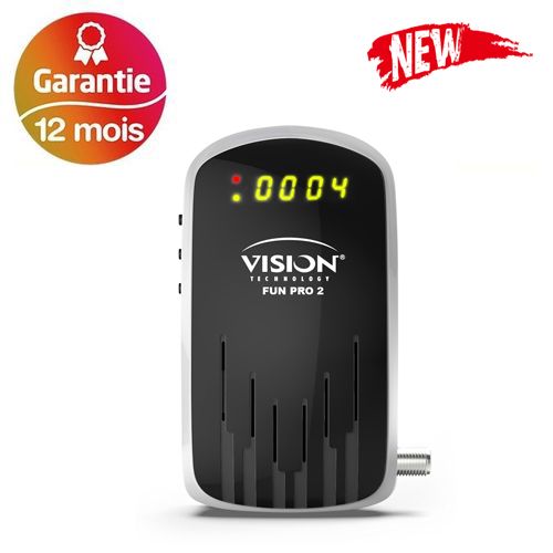 Vision Fun Pro 2 Récepteur Numérique Double LED +  Clé wifi - BLANC/NOIR