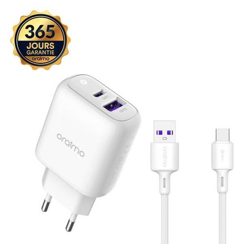 oraimo PowerCube 2 Pro Type Europe Chargeur rapide intelligent