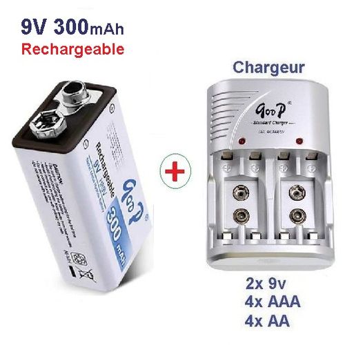 Chargeur pile 9v