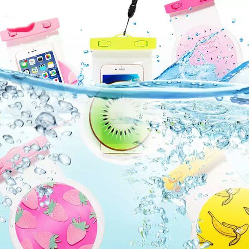 Gen لطيف الفاكهة إكسسوارات السفر النساء للماء كيس مزموم PVC هاتف محمول حقيبة لهاتف أي فون محفظة نسائية للعملات المعدنية حامل بطاقة تخزين محفظة