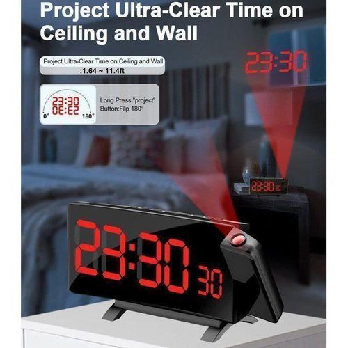 product_image_name-Generic-Horloge Murale à Projection 180° – Noir Élégant-5