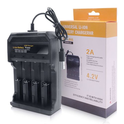 Generic Chargeur de Batterie USB 18650 ,4 emplacements, 3.7v 4.2v 2A à prix  pas cher