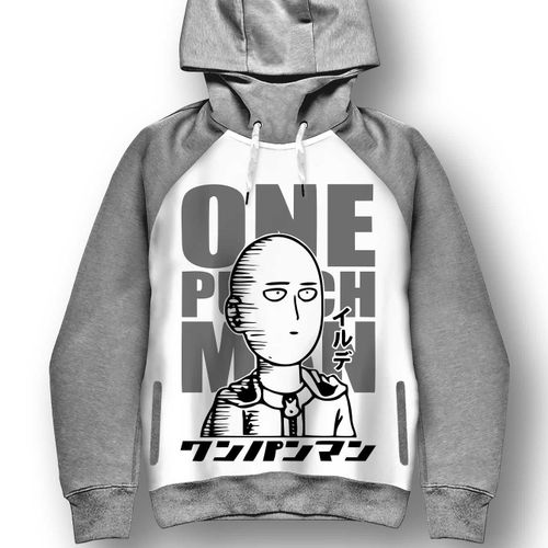 product_image_name-Generic-Hoodie One Punch Man - Sweat-shirt Saitama Blk - Pull Manga - Anime Hood-1