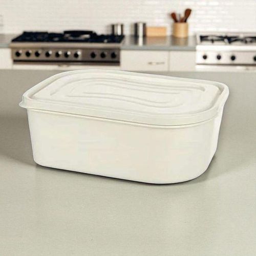 product_image_name-Generic-Boîte de rangement rectangulaire en plastique jaune beige-5