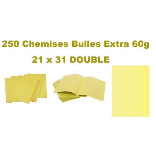 product_image_name-MED PAPER-Paquet 250 Sous Chemises bulle Velin Extra double 60g - 21X31cm,Jaune-1