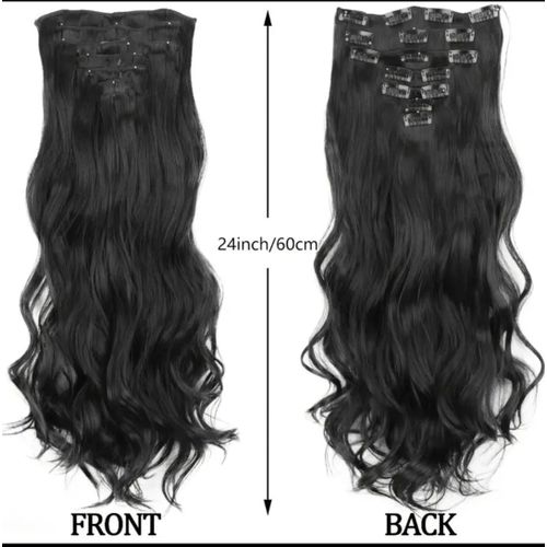 product_image_name-Generic-7 قطع من وصلات الشعر الاصطناعية بمشابك للنساء، إضاءة لينة وطويلة 61 سم-4