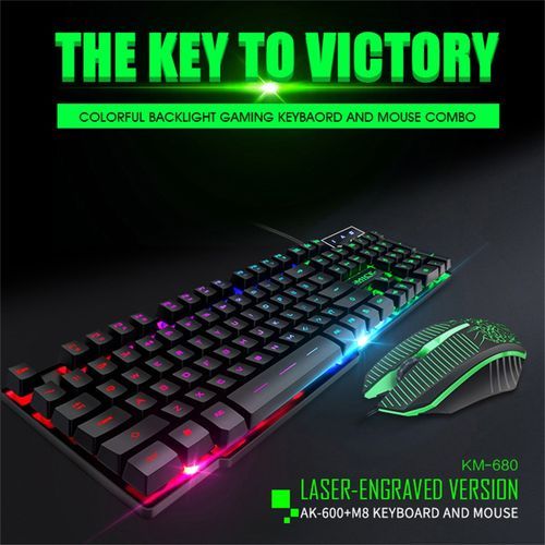 Clavier Souris Combo Gamer Filaire Blanc LED Rétroéclairé - Temu Belgium