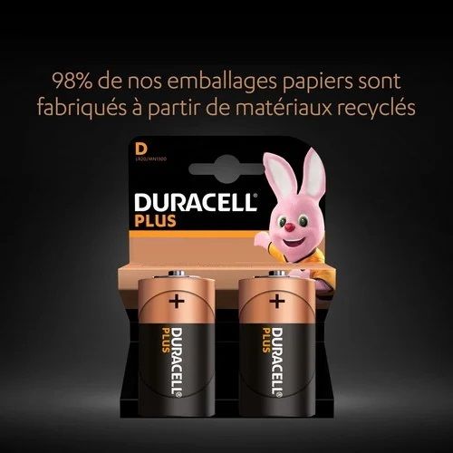 Duracell Plus Blister 2 Piles Alcalines LR20, Type D // Alkaline Radio Jouet  Chauffe Eau à prix pas cher