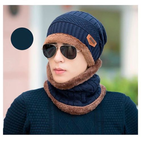 Generic Chapeau écharpe bonnets hiver doux tricoté chaud hiver