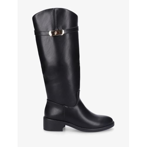 product_image_name-Generic-Bottes Hautes en Similicuir Noir avec Boucle Argentée – Confort & Élégance-5