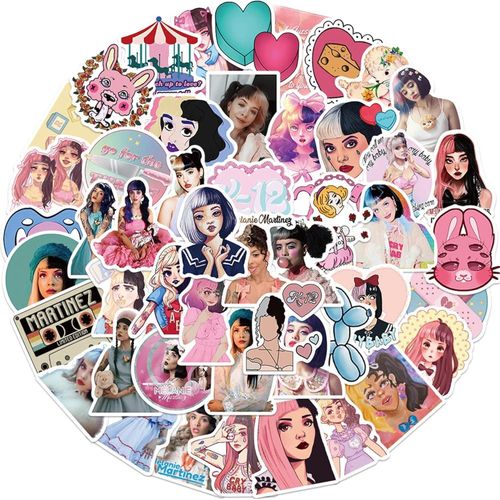product_image_name-Generic-50PCs Singer Melanie Martinez Autocollants, Esthétique Vinyl Star Idol Autocollants et Stickers, No-1