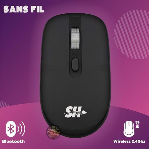 product_image_name-SH-Souris Optique Sans fil Double Connectivité Bluetooth et USB wirless 2.4Ghz 800 - 1200 - 1600 dpi haute résolution pour ordinateur bureau et portable-1