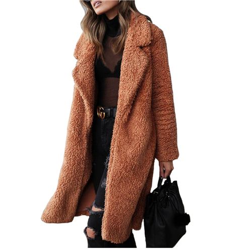 Fuzzy fleece coat online