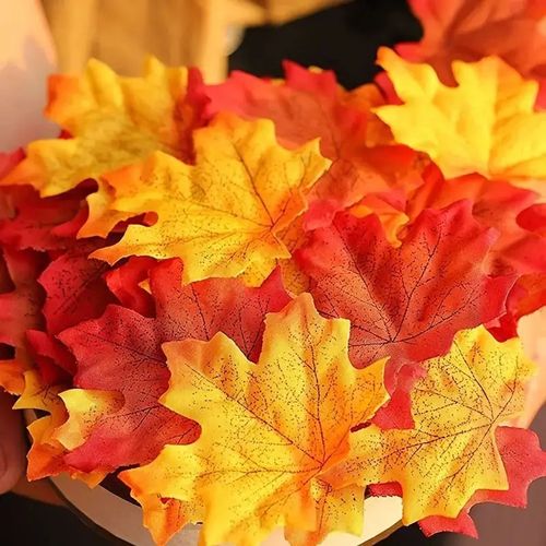 product_image_name-Generic-Feuilles d'érable artificielles, Feuilles de canada pour décoration 100pcs-4