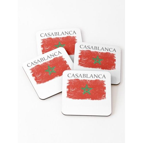 product_image_name-Generic-Dessous de verre  Casablanca Morocco Flag Morocco Tourist Casablanca Visitor verre dessous de plat décoration -1