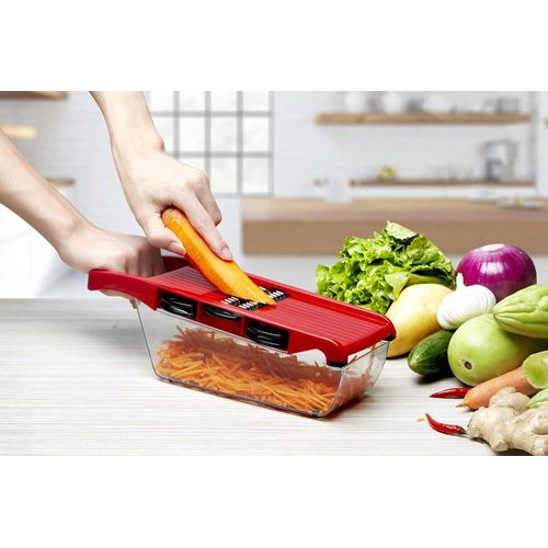 product_image_name-Generic-Mandoline à légumes avec 6 lames interchangeables en acier inoxydable, récipient et éplucheur offert -5