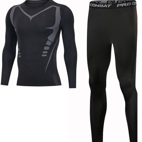 product_image_name-Generic-Tenue de sport pour hommes, survêtement à manches longues et pantalon collant, L-2