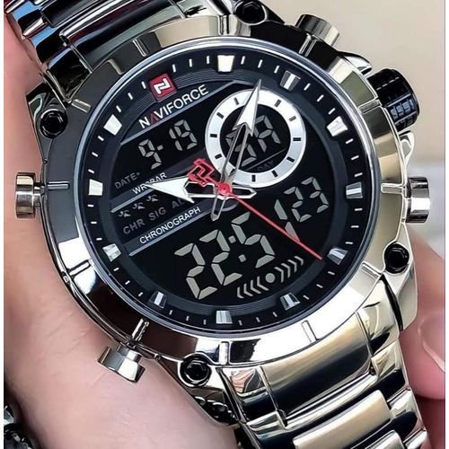 product_image_name-Naviforce-Montre Digitale Chronographe originale classique de luxe et sport métallique en acier inoxydable pour homme-2