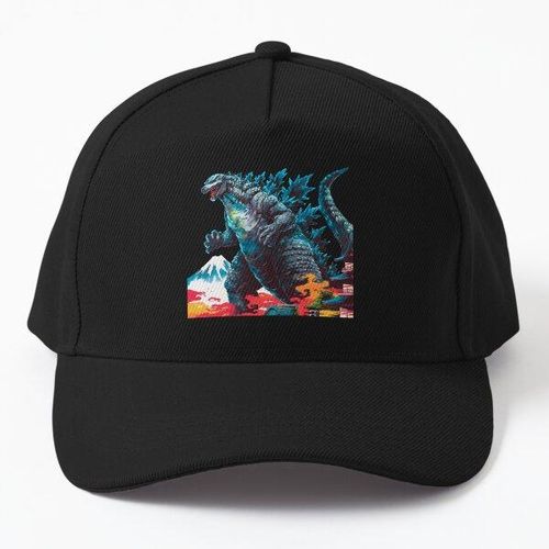 product_image_name-Generic-casquette personnalisée Godzilla avec le Mont Fuji  casquette noire unique-1
