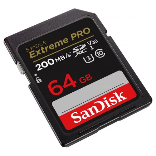 Sandisk Extreme PRO UHS-I Classe 10 U3 V30 200 Mo/s UHD 4k // Carte mémoire  SDXC 64Gb à prix pas cher