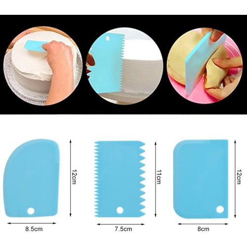 product_image_name-Generic-مجموعة من 3 مكشطة كعكة بلاستيكية - مسطحات كريمة وزينة معجنات-4