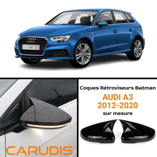 Coques de rétroviseurs Noir Brillant pour AUDI A3