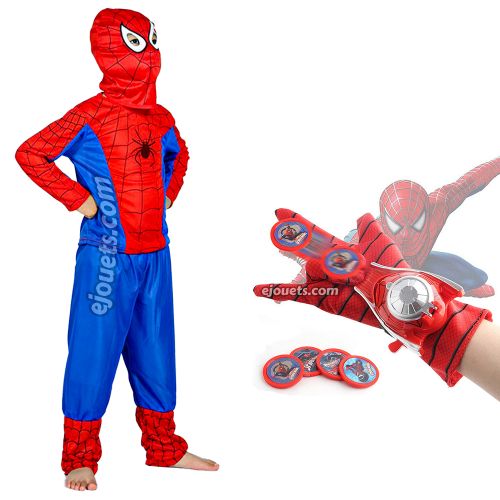 Generic Déguisement Spiderma combinaison de Super héros avec lanceur de  disque à prix pas cher